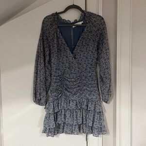 ASTR The Label Blue Floral Mini Dress